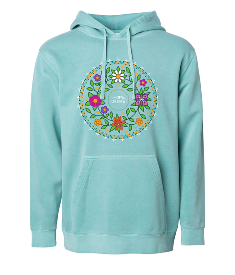 Okema Floral - Pigment Dyed Midweight Hoodie