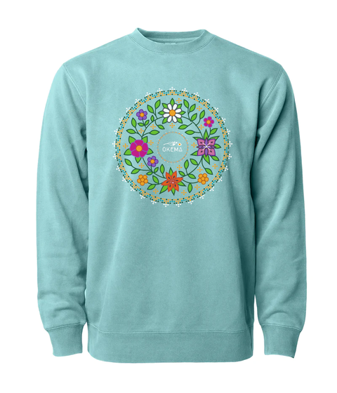 Okema Floral - Pigment Dyed Midweight Crewneck